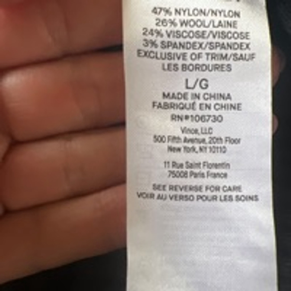 NWT Vince Black Ribbed Button Front Cardigan Size L - Picture 4 of 5